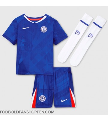 Chelsea Moises Caicedo #25 Hjemmebanetrøje Børn 2025-26 Kortærmet (+ Korte bukser)